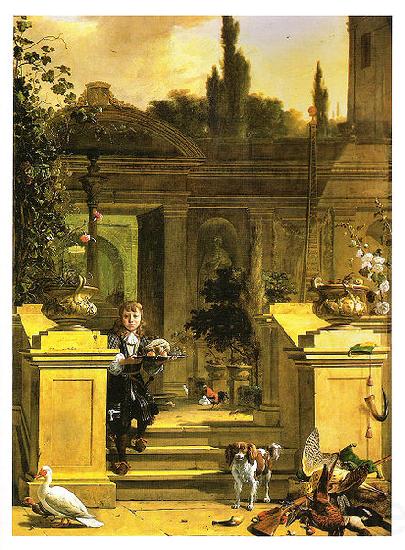 HONDECOETER, Melchior d View of a Terrace Spain oil painting art